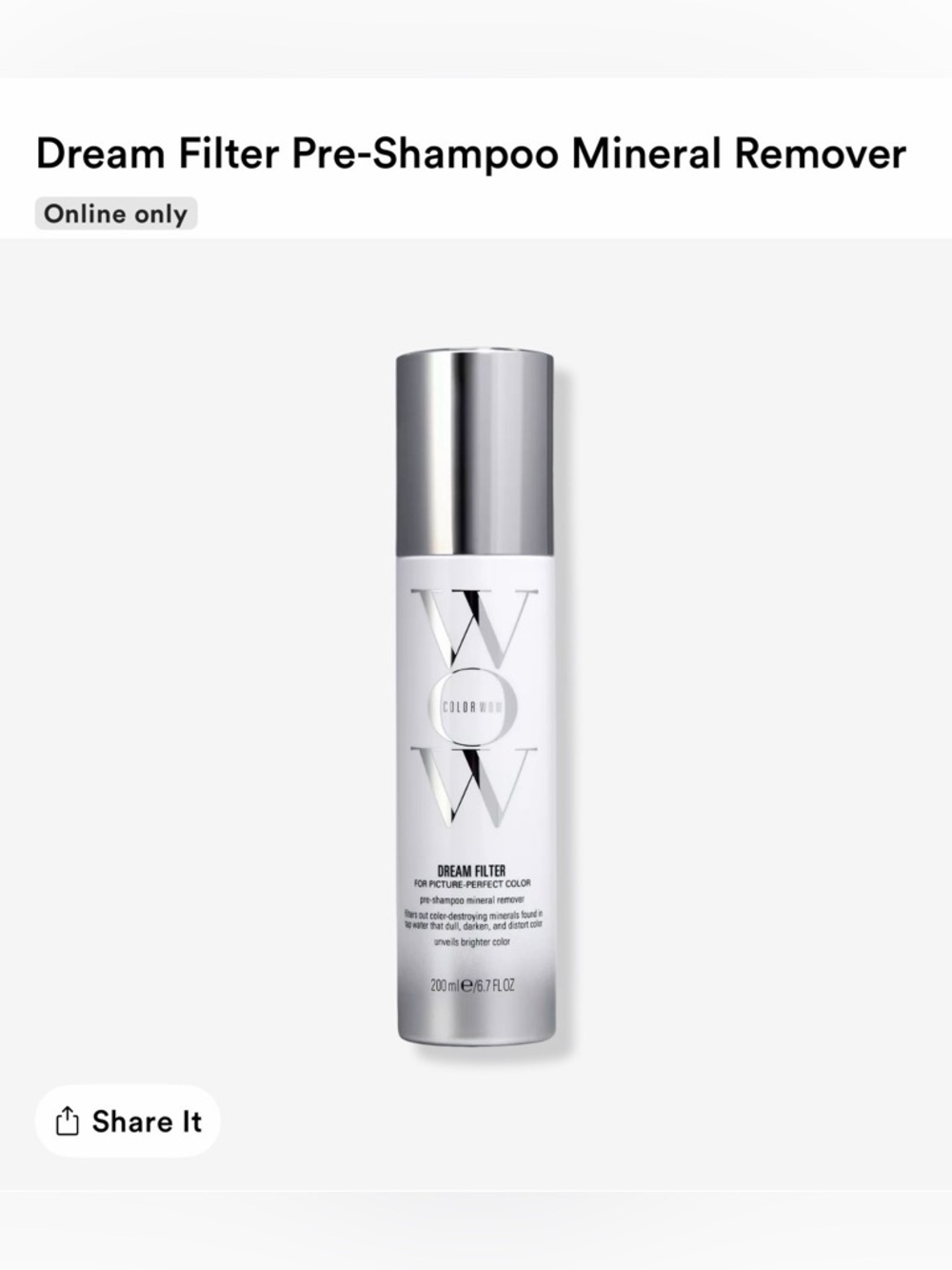 Color Wow Dream Filter Blonde Hair pre shampoo mineral remover - Picture 2 of 6